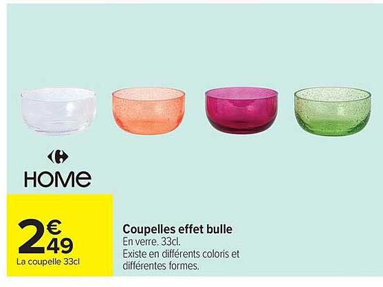HOME Coupelles effet bulle
