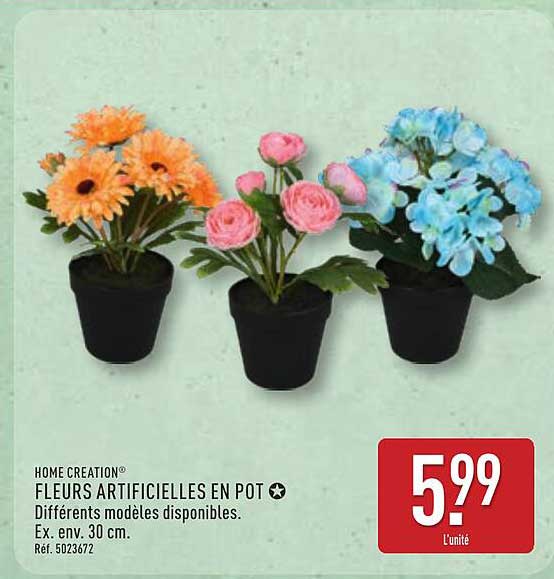 HOME CREATION FLEURS ARTIFICIELLES EN POT