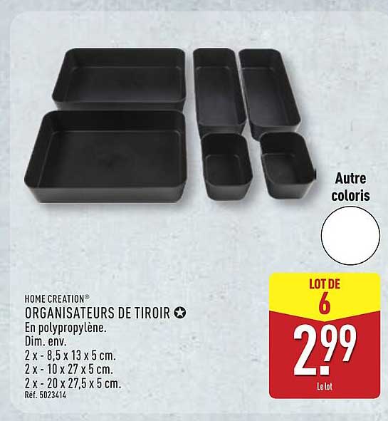 HOME CREATION ORGANISATEURS DE TIROIR
