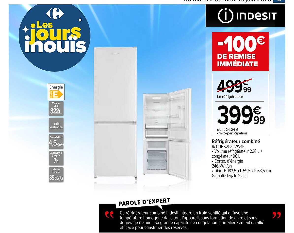 Indesit Réfrigérateur combiné