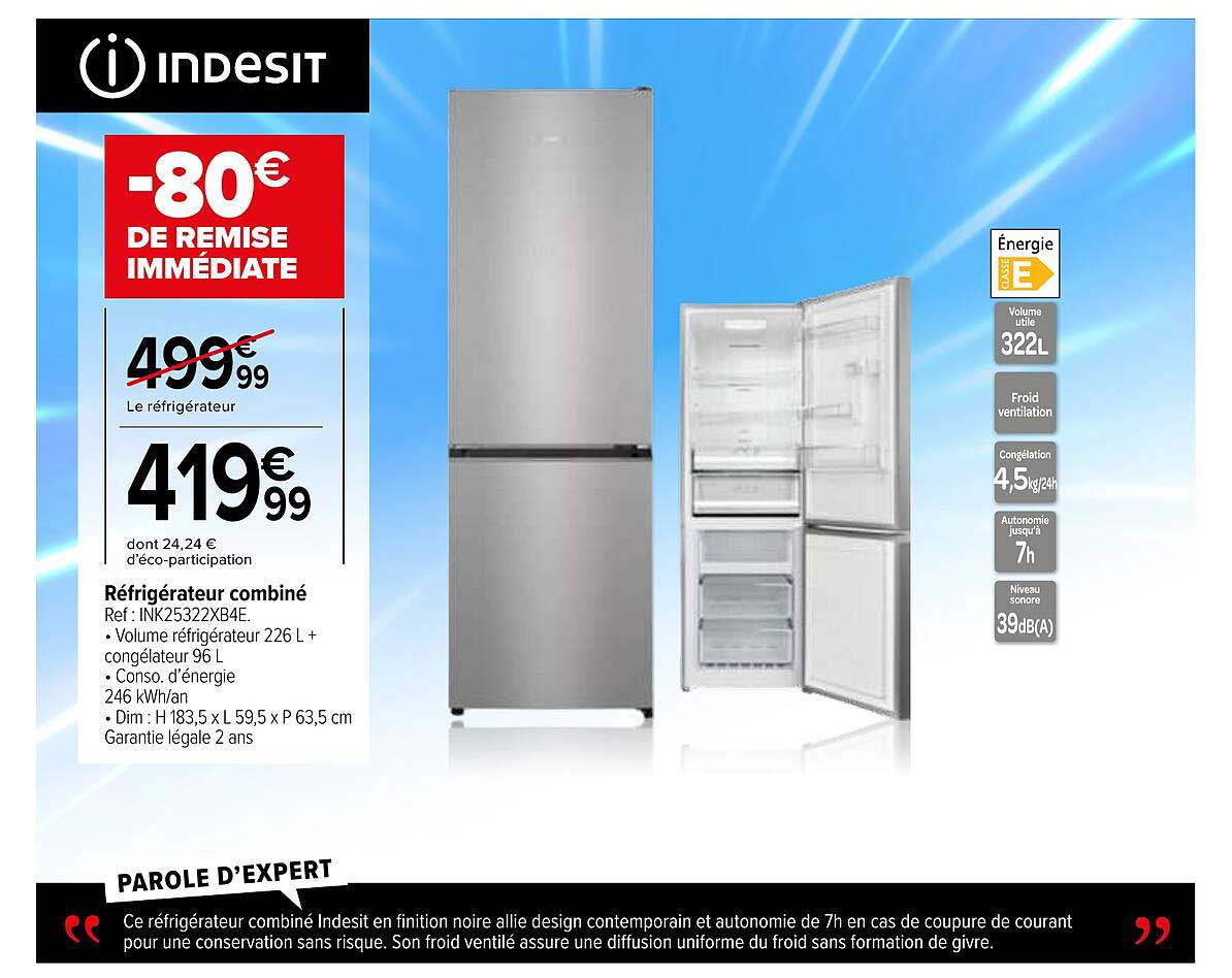 Indesit Réfrigérateur combiné