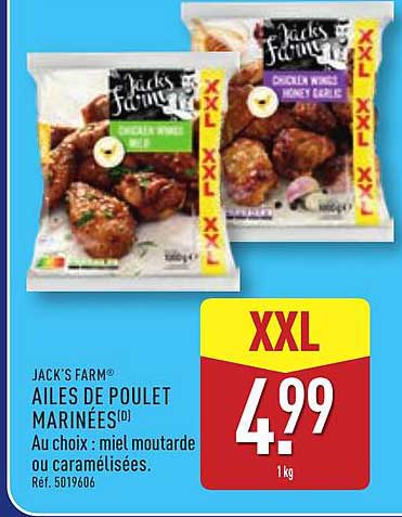 JACK'S FARM AILES DE POULET MARINÉES