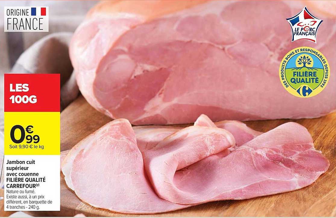 Jambon cuit supérieur