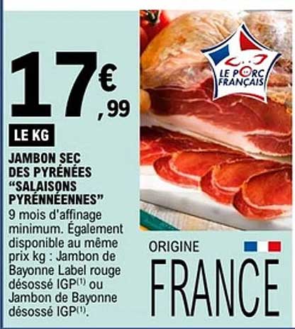 Jambon sec des Pyrénées