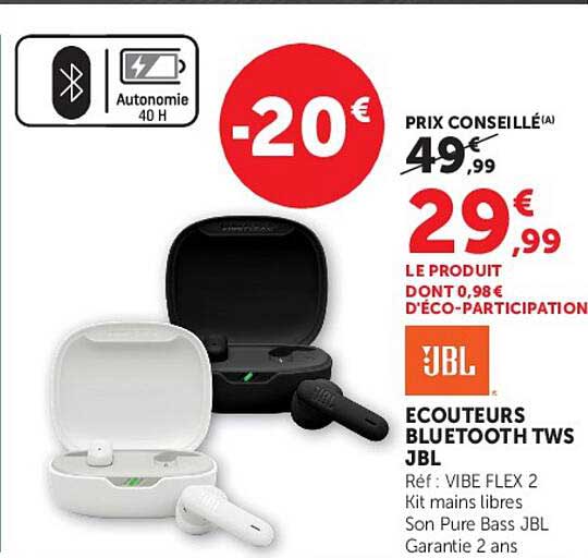 JBL Ecouteurs Bluetooth TWS