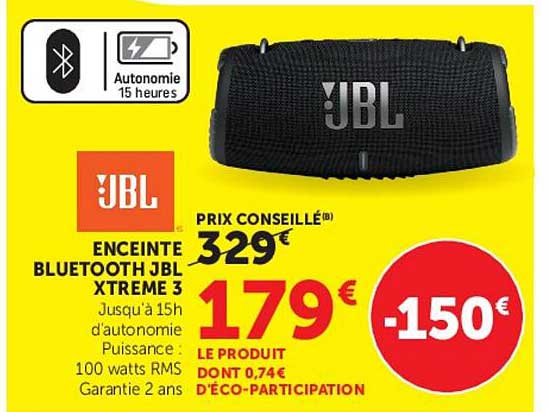 JBL ENCEINTE BLUETOOTH JBL XTREME 3