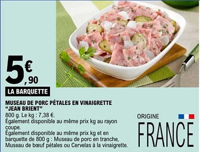 Jean Brient Musseau de porc pétales en vinaigrette