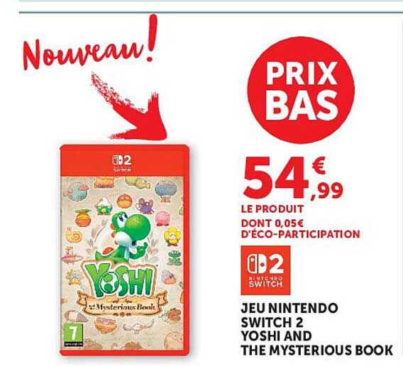 JEU NINTENDO SWITCH 2 YOSHI AND THE MYSTERIOUS BOOK