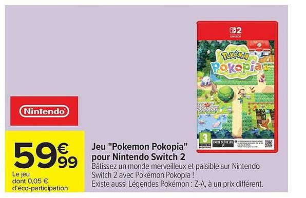 Jeu "Pokemon Pokopia" pour Nintendo Switch 2