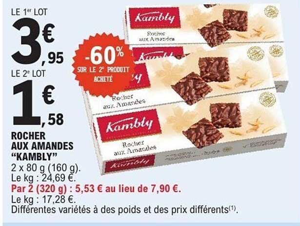 Kambly Rocher aux amandes