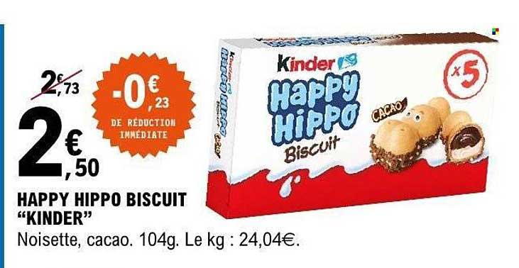 Kinder Happy Hippo Biscuit