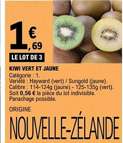 Kiwi vert et jaune