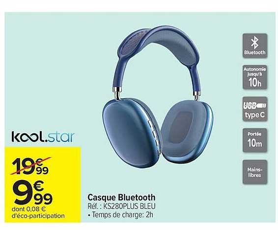 kool.star Casque Bluetooth