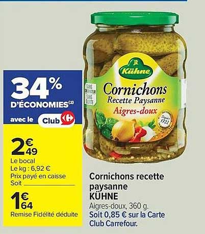 Kühne Cornichons recette paysanne
