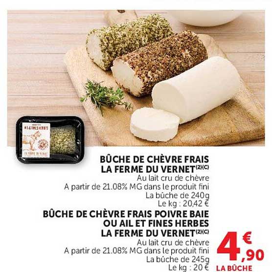 LA FERME DU VERNET BÛCHE DE CHÈVRE FRAIS