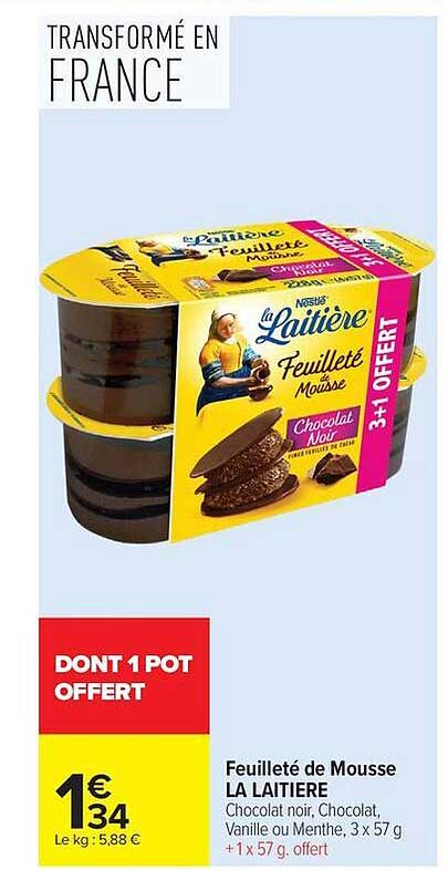 LA LAITIERE Feuilleté de Mousse