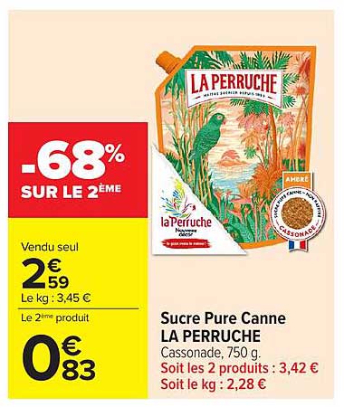 LA PERRUCHE Sucre Pure Canne