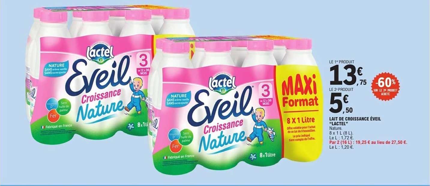 Lactel Eveil Croissance Nature