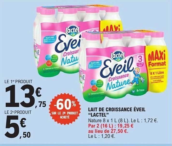 Lactel Eveil Croissance Nature