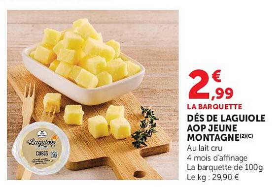 Laguiole CUBES DE LAGUIOLE AOP JEUNE MONTAGNE 2(2C)