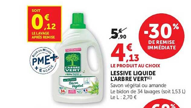 L'ARBRE VERT Juste Savon Végétal