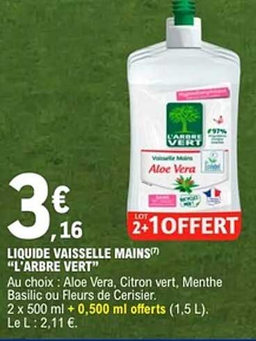 L'ARBRE VERT LIQUIDE VAISSELLE MAINS