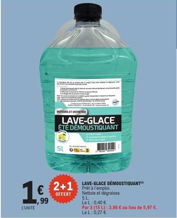 LAVE-GLACE ÉTÉ DÉMOUS