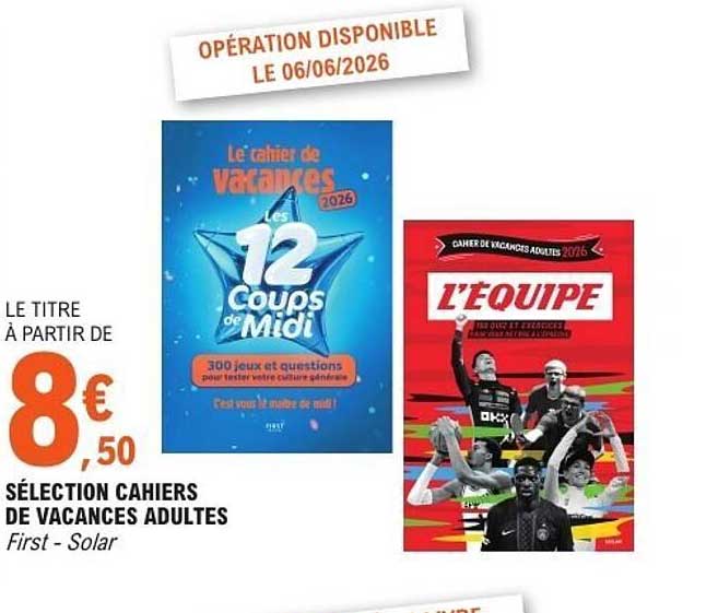 Le cahier de vacances