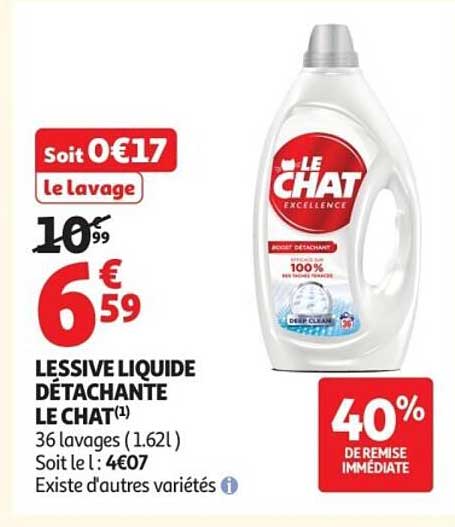 LE CHAT LESSIVE LIQUIDE DÉTACHANTE