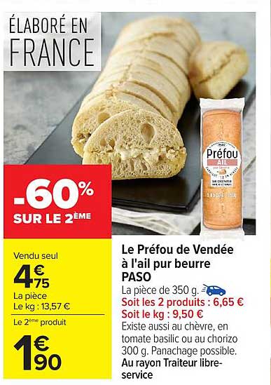 Le Préfou de Vendée à l'ail pur beurre PASO