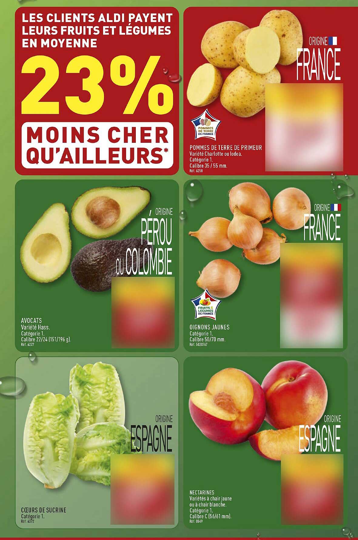 LES CLIENTS ALDI PAYENT LEURS FRUITS ET LÉGUMES EN MOYENNE 23% MOINS CHER QU'AILLEURS