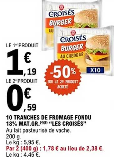 LES CROISÉS BURGER AU CHEDDAR