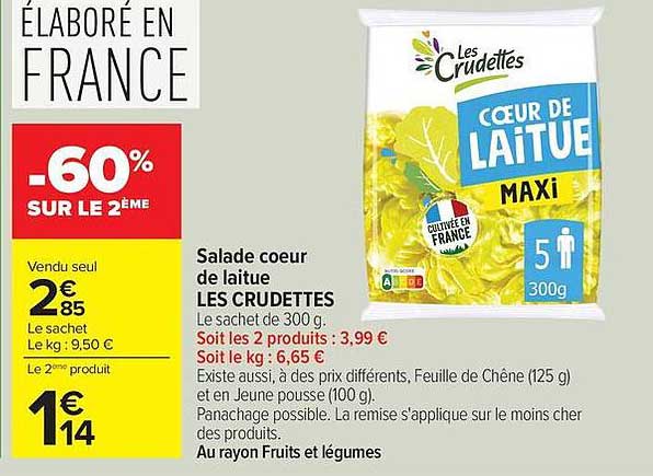 Les Crudettes Cœur de Laitue