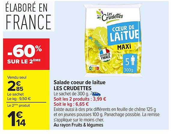 Les Crudettes Cœur de Laitue