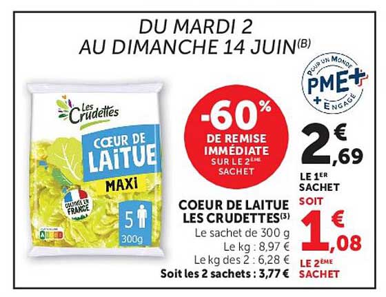 Les Crudettes Coeur de Laitue