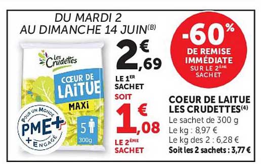 Les Crudettes Cœur de Laitue