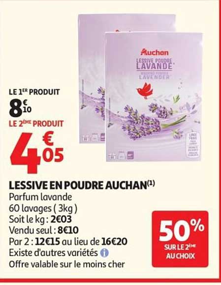 LESSIVE EN POUDRE AUCHAN
