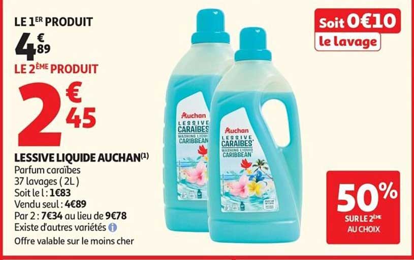 Lessive liquide Auchan