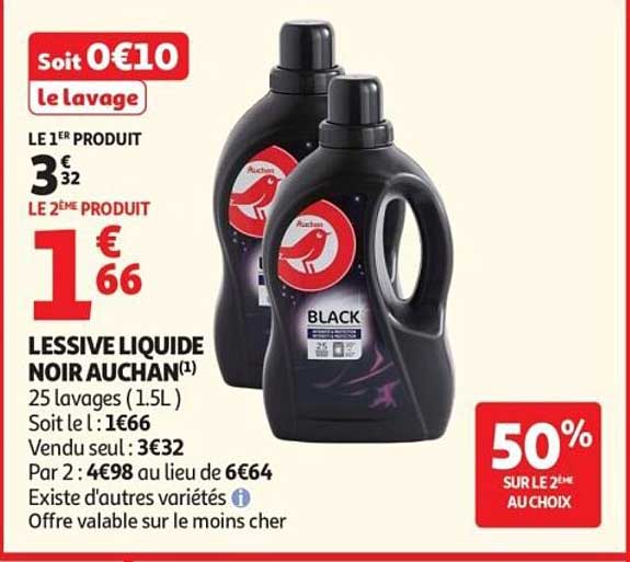 LESSIVE LIQUIDE NOIR AUCHAN