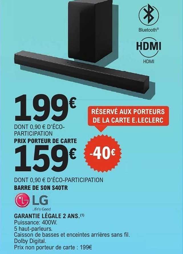 LG Barre de son S40TR