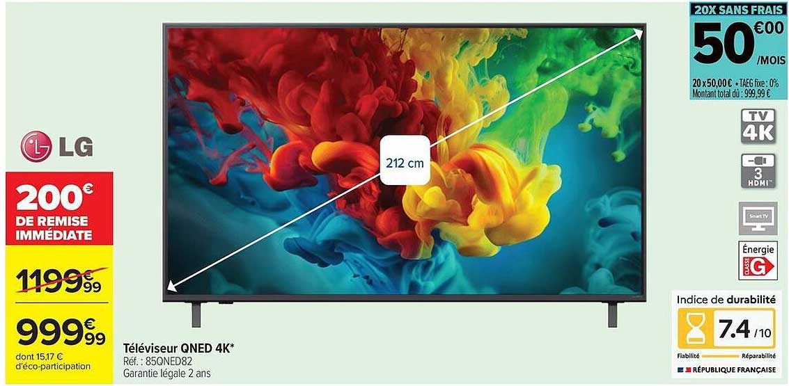 LG Téléviseur QNED 4K