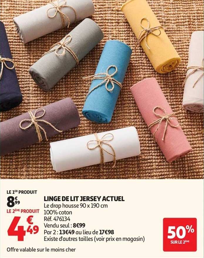 LINGE DE LIT JERSEY ACTUEL