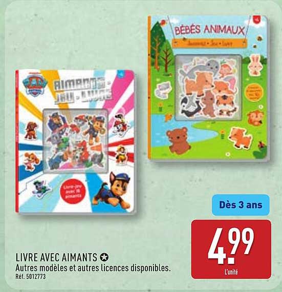 LIVRE AVEC AIMANTS