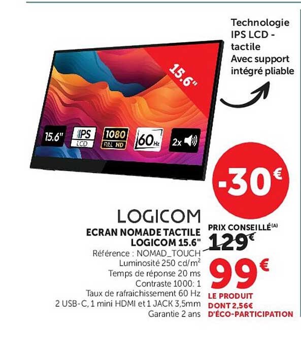 LOGICOM ECRAN NOMADE TACTILE