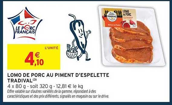 Lomo de porc au piment d'Espelette Tradival