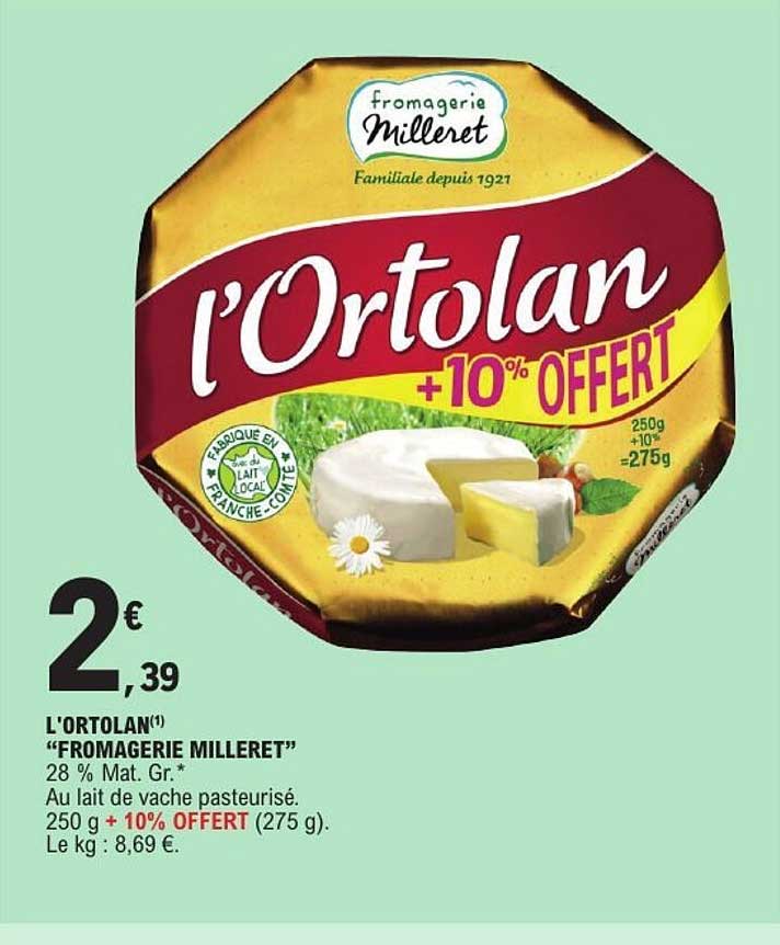 L'Ortolan Fromagerie Milleret