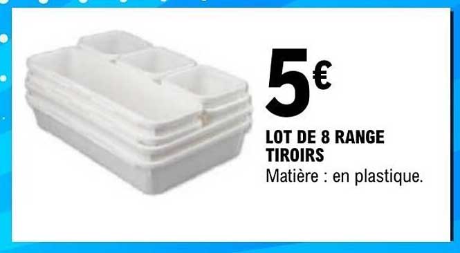 LOT DE 8 RANGE TIROIRS