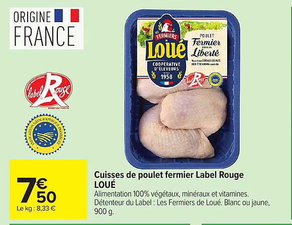 Loué Cuisses de poulet fermier Label Rouge