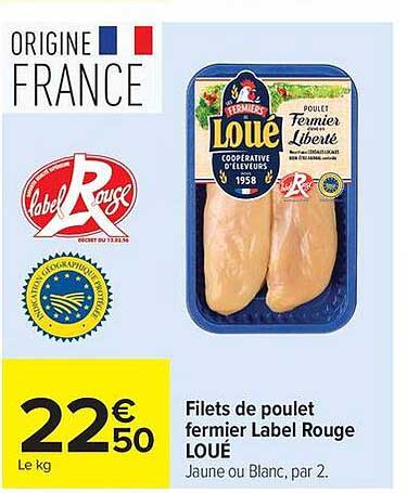 Loué Filets de poulet fermier Label Rouge