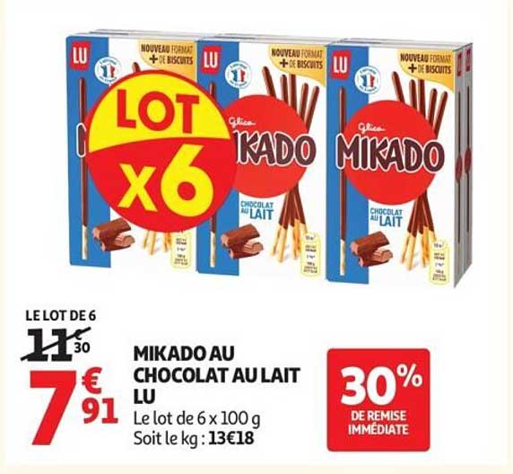 LU Mikado au chocolat au lait